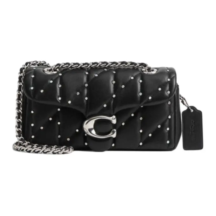 COACH Tabby Sheepskin Crossbody Bags Women's Black