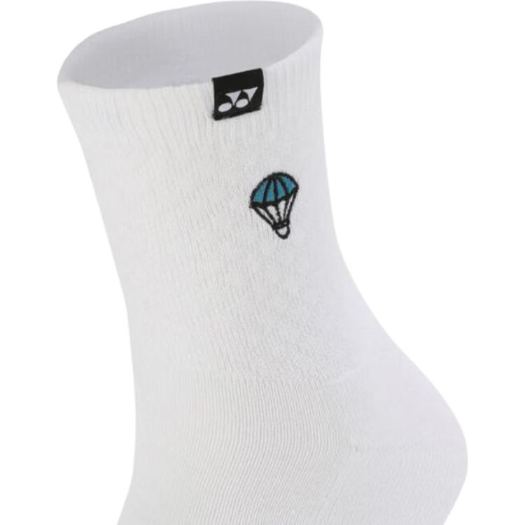 YONEX Crew Socks Men’s 2 Pack White