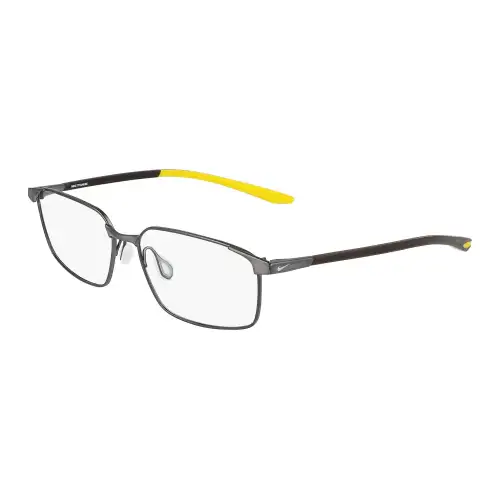 Nike Titanium Alloy Square Eyeglass Frames Unisex Silver Gray