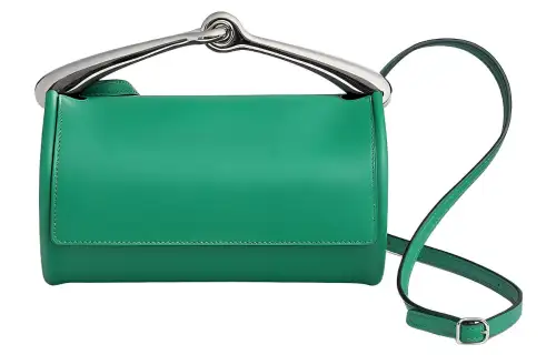 HERMES Maximors Silver Tone Buckle Swift Calfskin One Shoulder Handbag Women's 6W Menthe Mint Green
