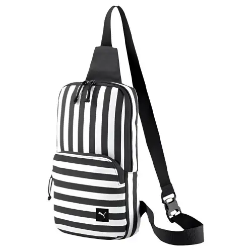 PUMA ODIN Collaboration Fabric Sling Bag Regular Unisex Black White