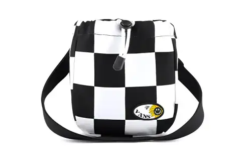 Vans Polyester Small Crossbody Bag, Shoulder Bag, Bucket Bag Regular Women's Black White