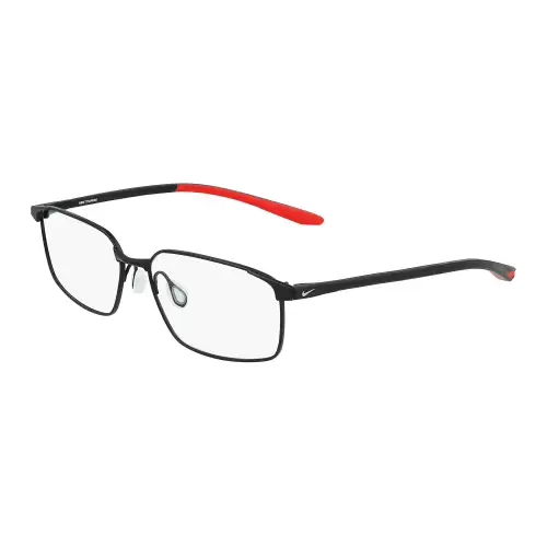 Nike Titanium Alloy Square Eyeglass Frames Unisex Black