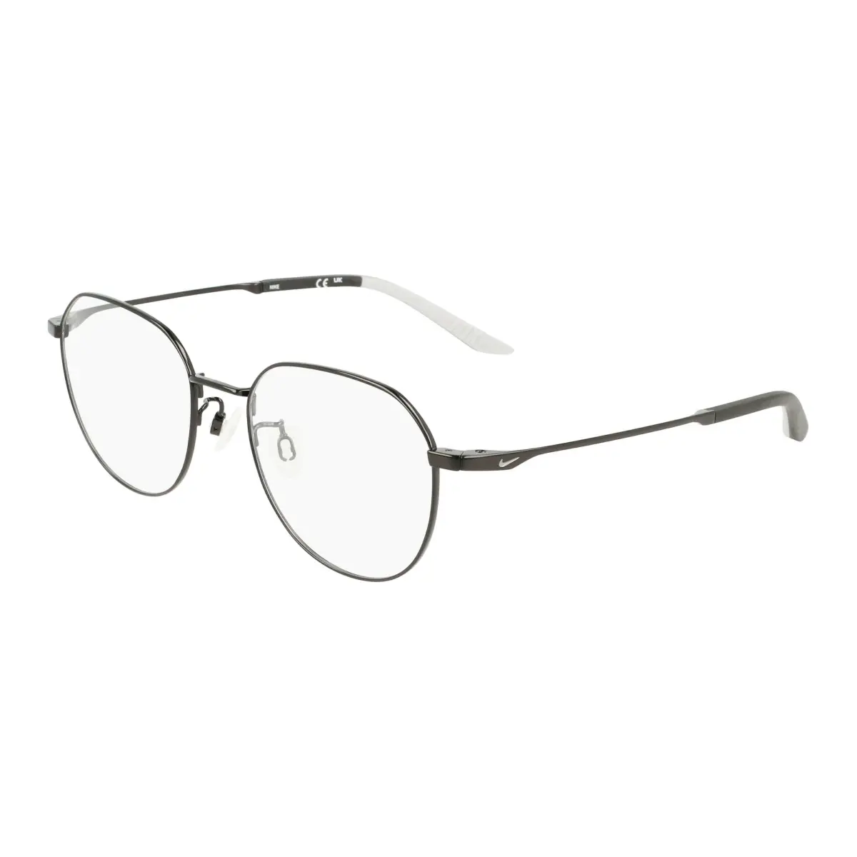 Nike Titanium Alloy Round Eyeglass Frames Men's Black