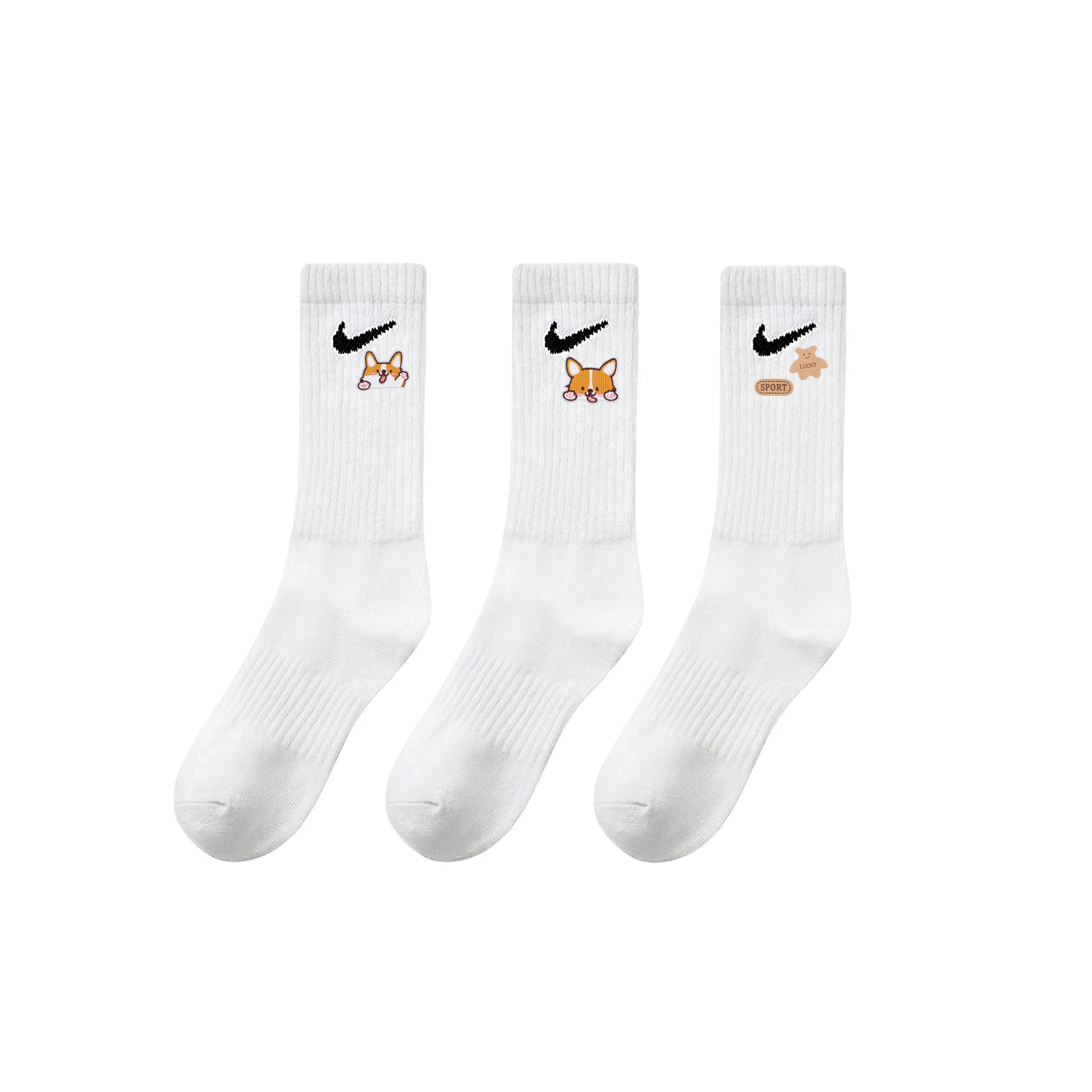 Nike Crew Socks Unisex 3 Pack White