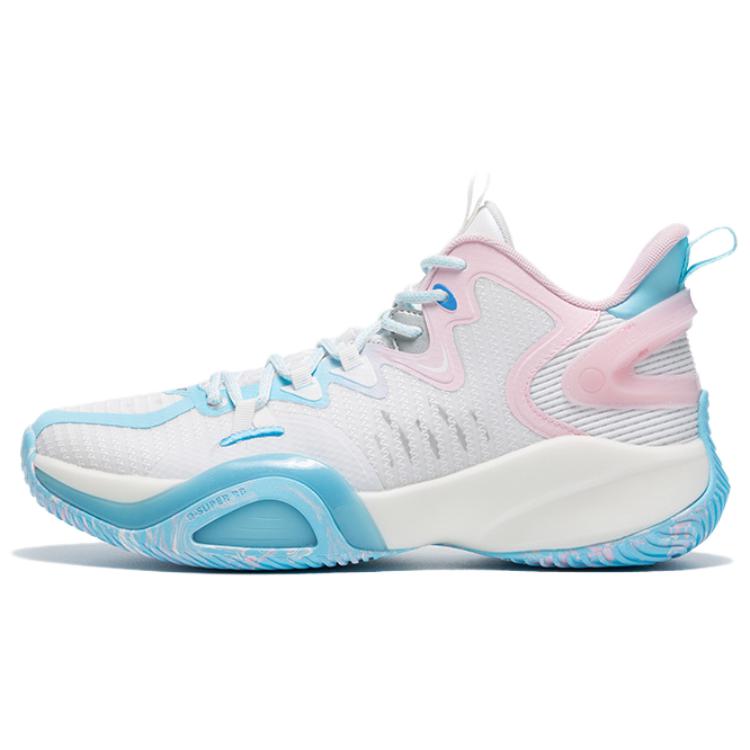 Jordan Shadow 4.0 non-slip wear-resistant mid-top basketball shoes men's white blue pink