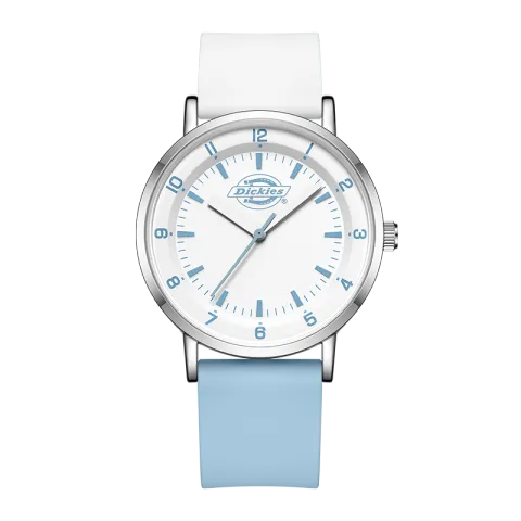 Dickies Dopamine Dressing Collection Back To School Gear Wrist Watches Quartz Movement Silicone Strap White Dial Unisex