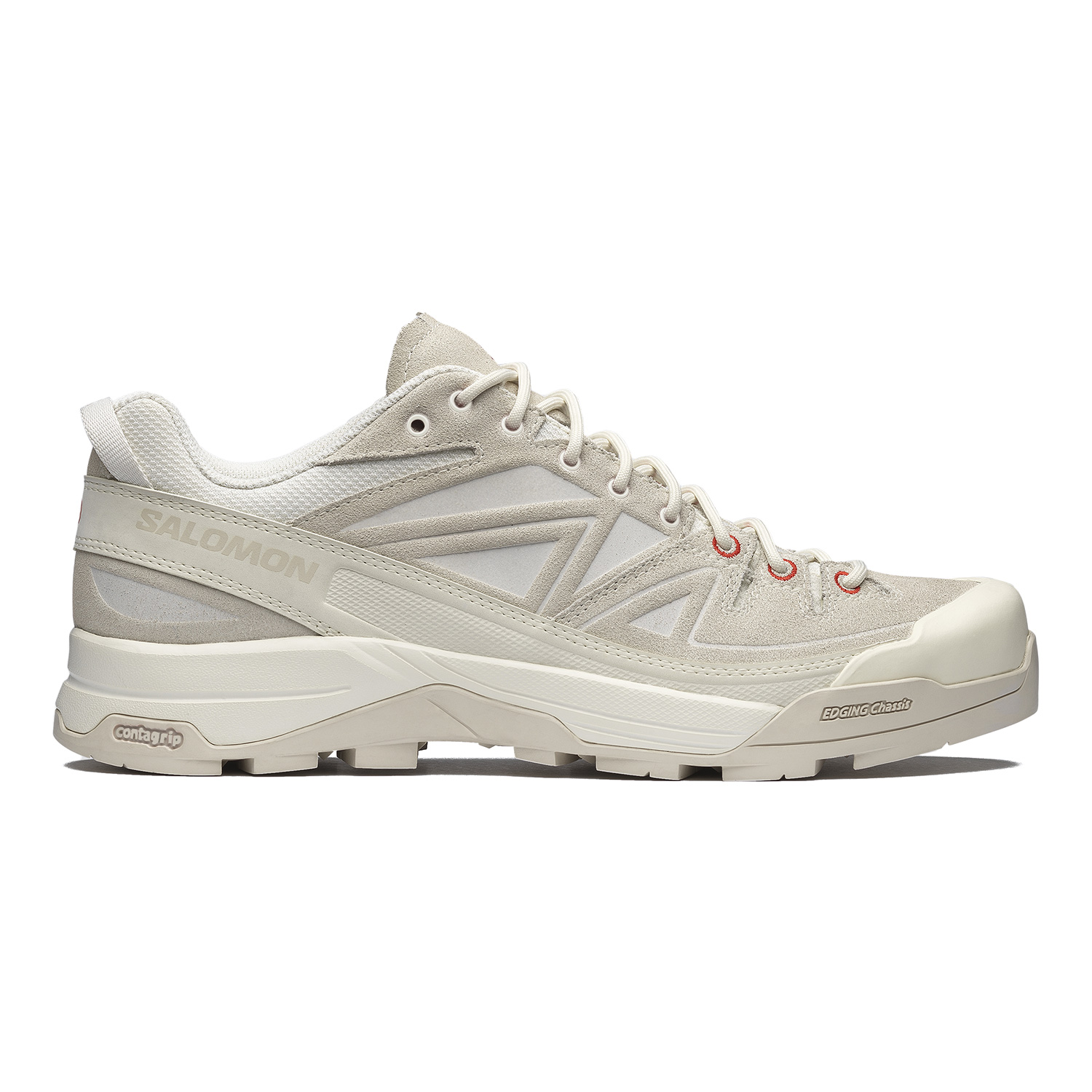 SALOMON CNY Low top Running Shoes Unisex Vanilla Earth Gray Fire Red