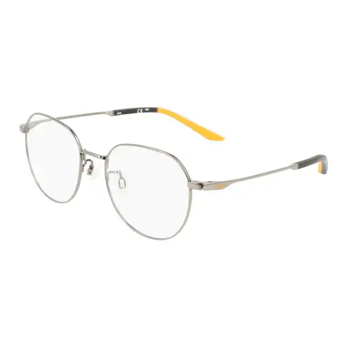 Nike Titanium Alloy Round Eyeglass Frames Unisex Silver