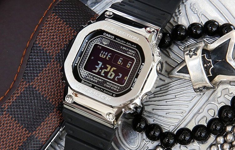 Мужские часы Casio B5000 Full Metal (черные) — фото 5