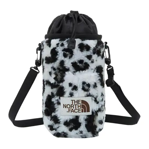 THE NORTH FACE White Logo Water Bottle Bag, Shoulder Bag, Crossbody Bag, Outdoor Bag Polar Fleece Sherpa