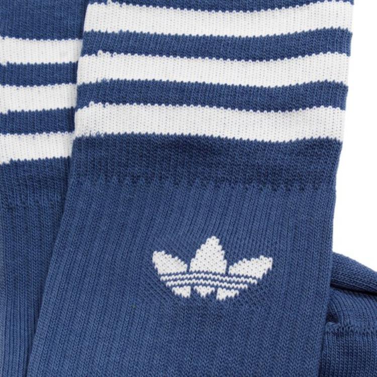 Adidas Originals Solid Crew Sock Knee High Socks Unisex 3 Pack