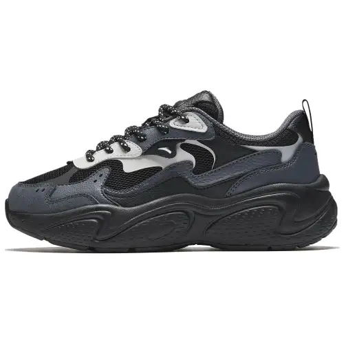 Anta Starlight Slip Resistant, Abrasion Resistant, Breathable Low top Chunky Sneakers Women's Black Gray