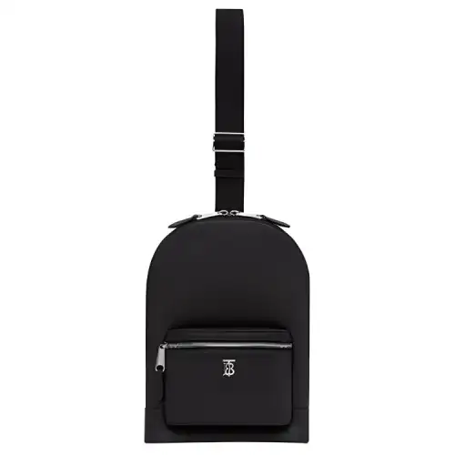 Burberry Calfskin With Leather Decoration Crossbody Bag, Shoulder Bag Men's Black