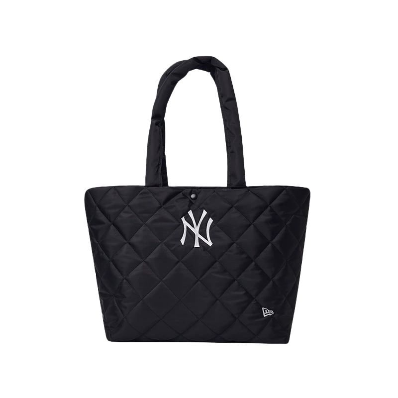 New Era MLB, capacious linen bag, big black one-shoulder bag for men and women with diamond pattern, for beloved
