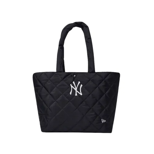 New Era MLB, capacious linen bag, big black one-shoulder bag for men and women with diamond pattern, for beloved