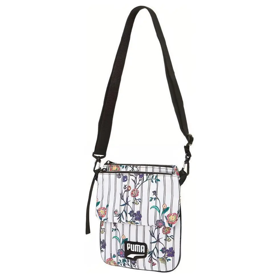 PUMA Fabric Shoulder Bag, Crossbody Bag Regular Women's White