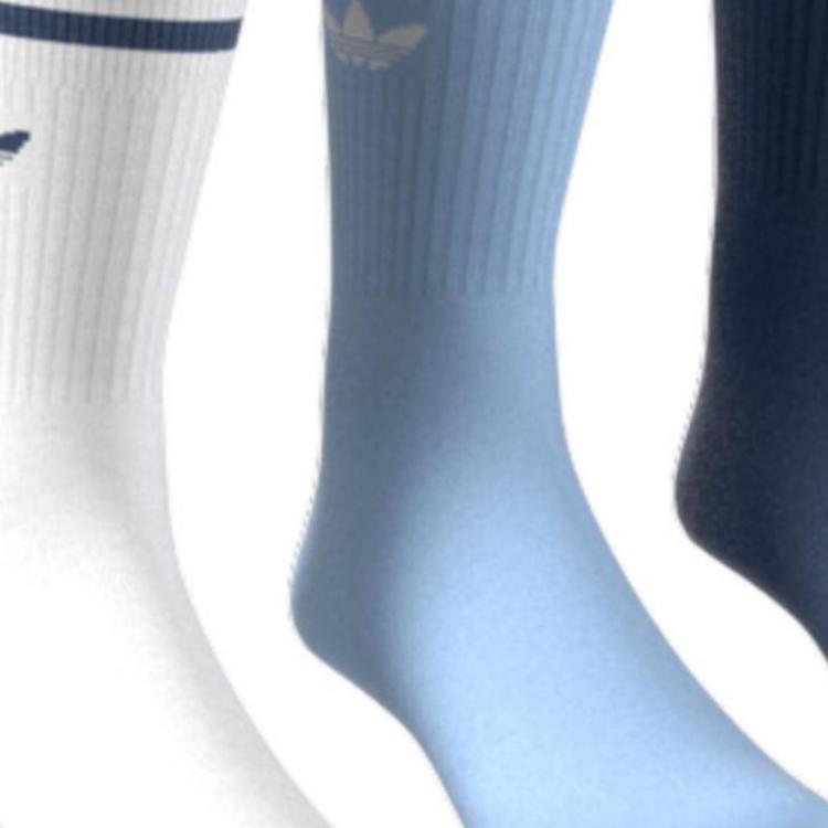 Adidas Originals Solid Crew Sock Knee High Socks Unisex 3 Pack
