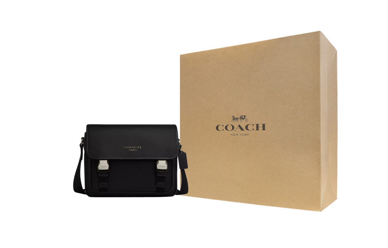 Мужская сумка COACH Racer Messenger 28 (черная) — фото 7