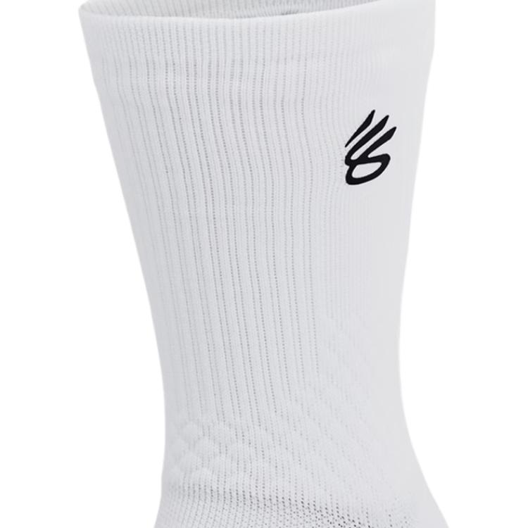 Under Armour Playmaker Curry ArmourDry™ Crew Socks Unisex 1 Pack White