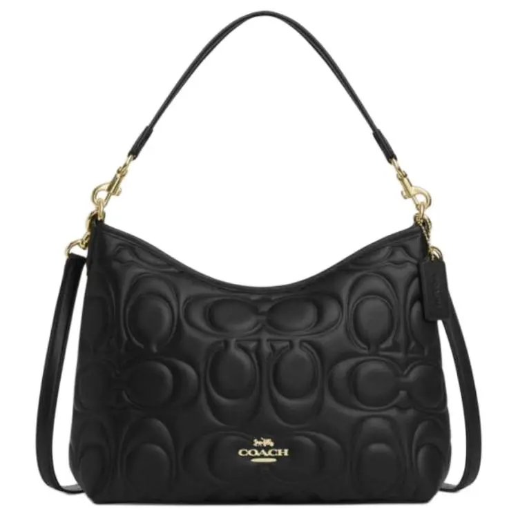 COACH Laurel Cow Leather Portable Crossbody Bag, Shoulder Bag Large Women's Black