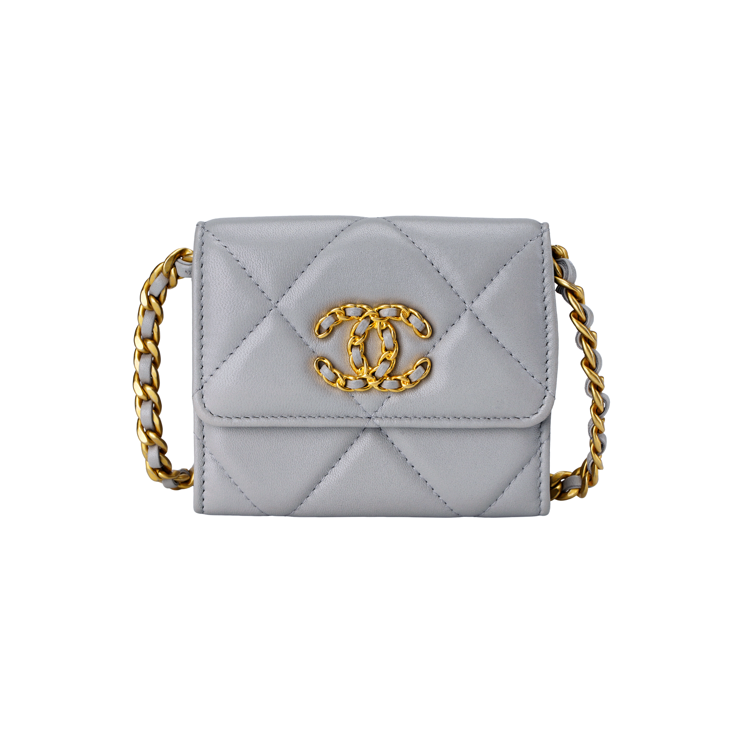 Женская сумка Chanel 19 Bag (серая)