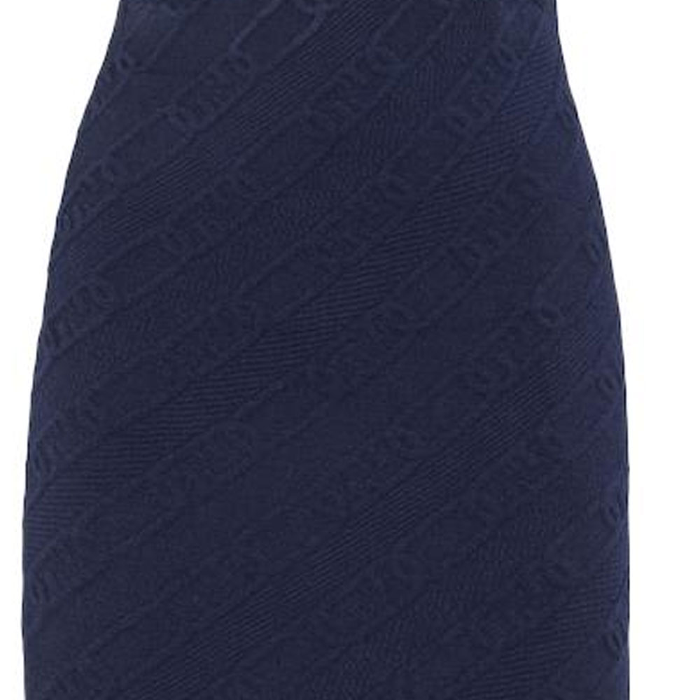 Женская юбка Fendi High Waist (синяя) — фото 4