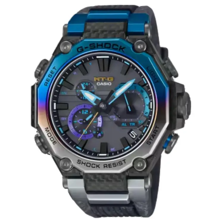CASIO MTG B2000 Collection 200m Waterproof Solar Quartz Movement Resin Strap Watch Men's Watches