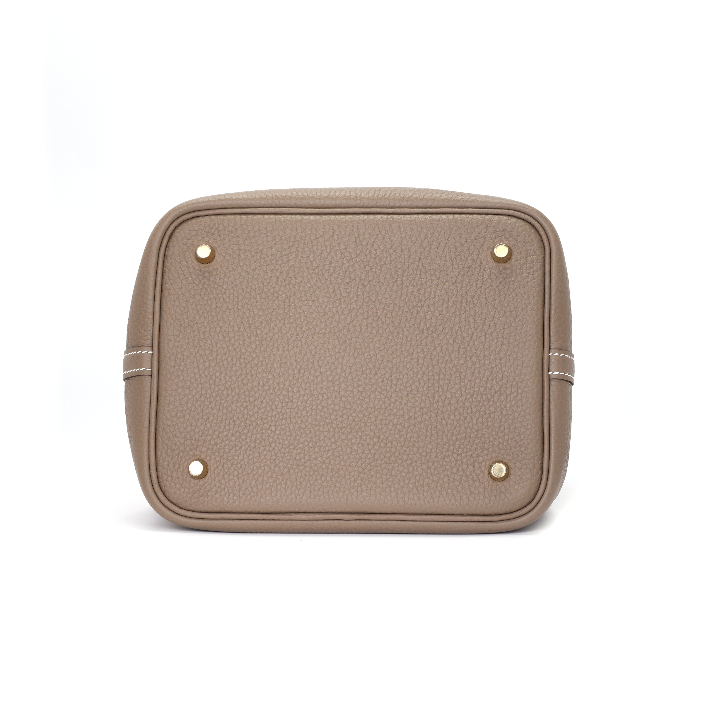 Женская сумка Hermes Picotin Lock 22 Clemence 22 18 Etoupe (серо-коричневая) — фото 10