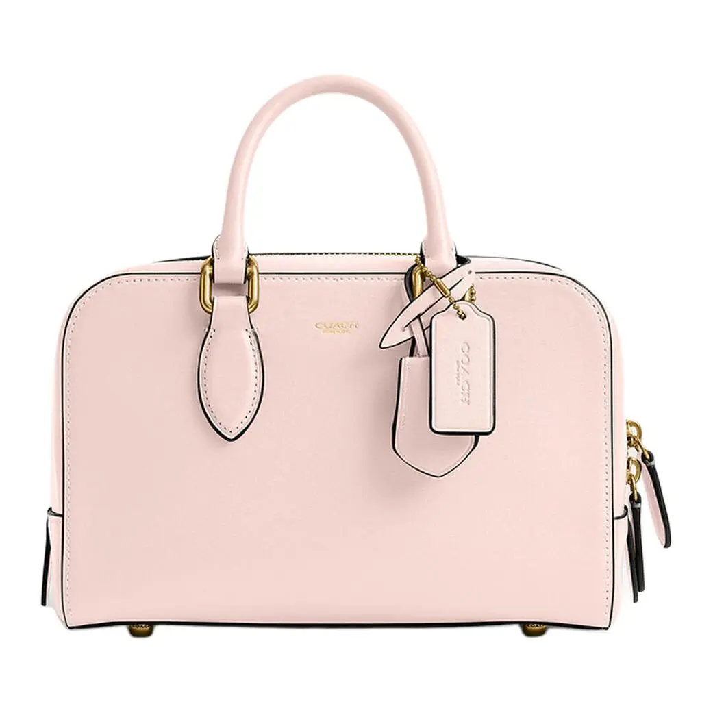 COACH Bowery Tanned Leather Shoulder Bag, Crossbody Bag, Handbag Medium Women's Pink