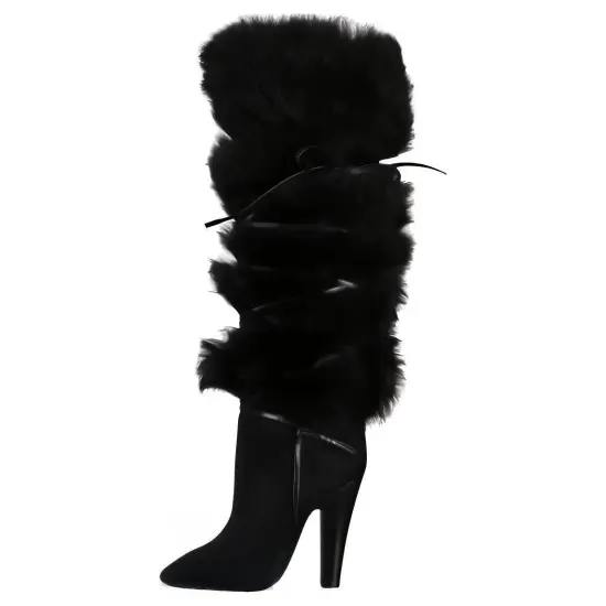 SAINT LAURENT Knee-high Boots Women's Black