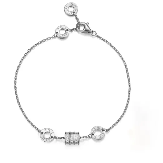 FANCI 925 Sterling Silver Bracelets Women's Silver White