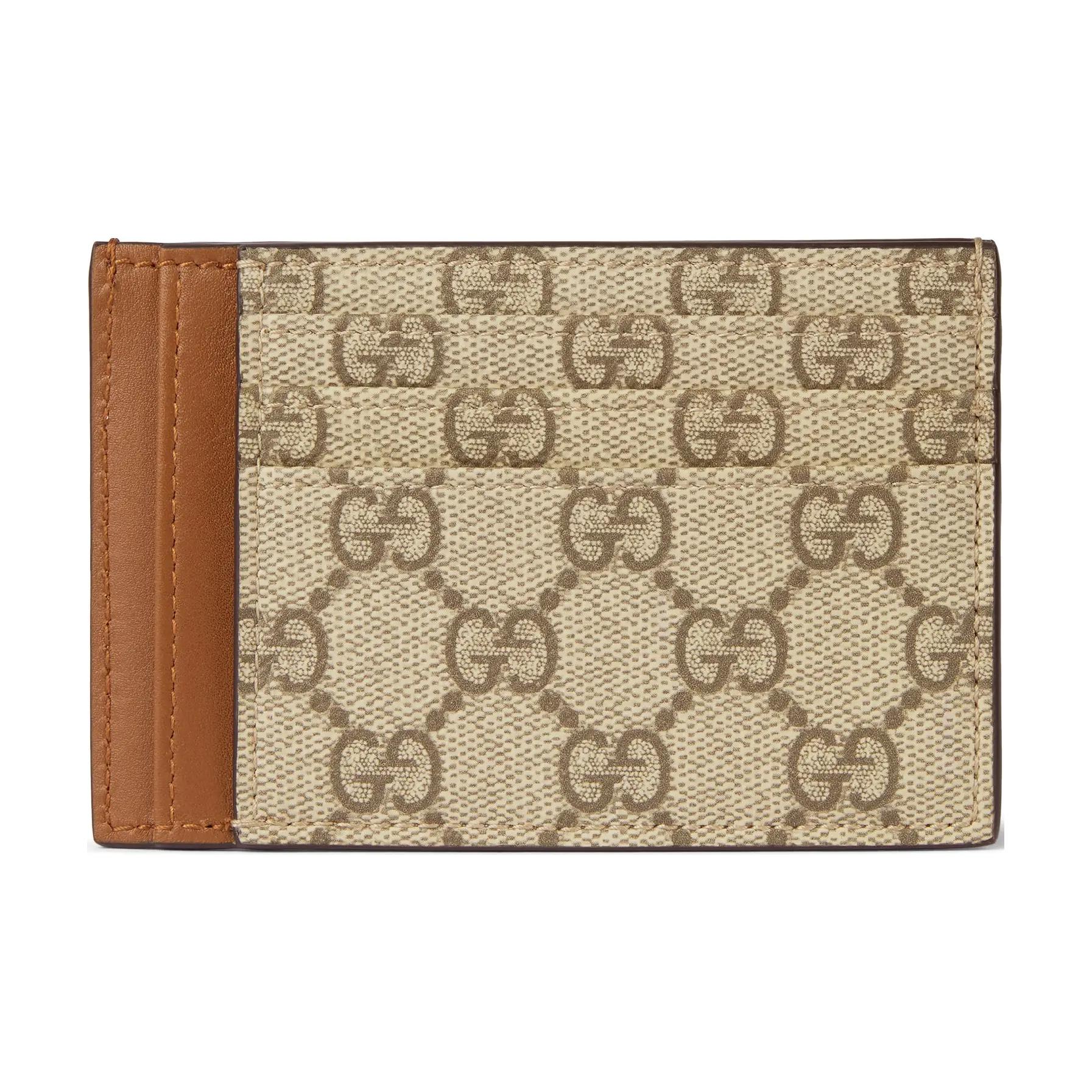 Кошелек Gucci GG Emblem (бежево-коричневый) — фото 3