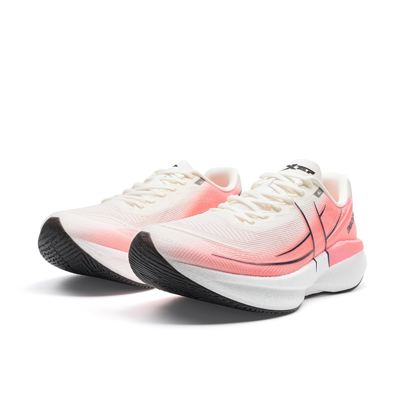 XTEP Abrasion Resistant Slip Resistant Low top Marathon Running Shoes Men’s White Red