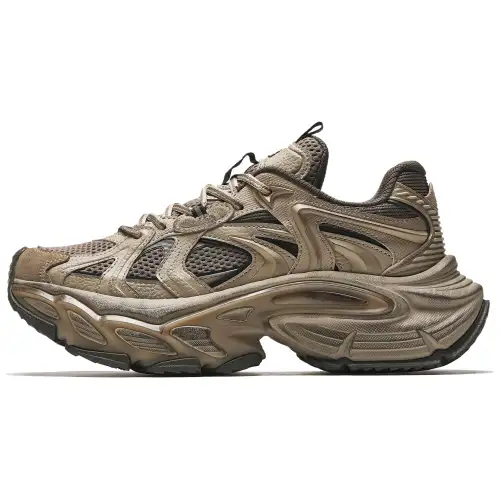 Anta Star Moon 3 Slip Resistant, Abrasion Resistant, Height Increasing Low top Chunky Sneakers Men's Brown