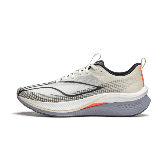 LiNing Red Hare 7 Pro Cushioned Slip Resistant Low Top Running Shoes Men's Ecru Gray
