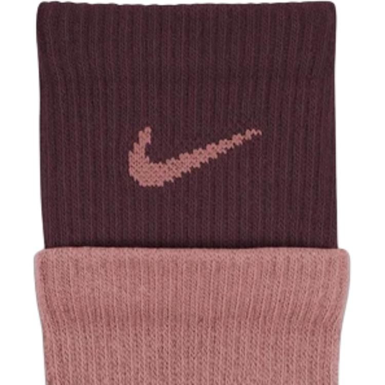 Nike Crew Socks Unisex 604 Stardust Red/Night Brown Red
