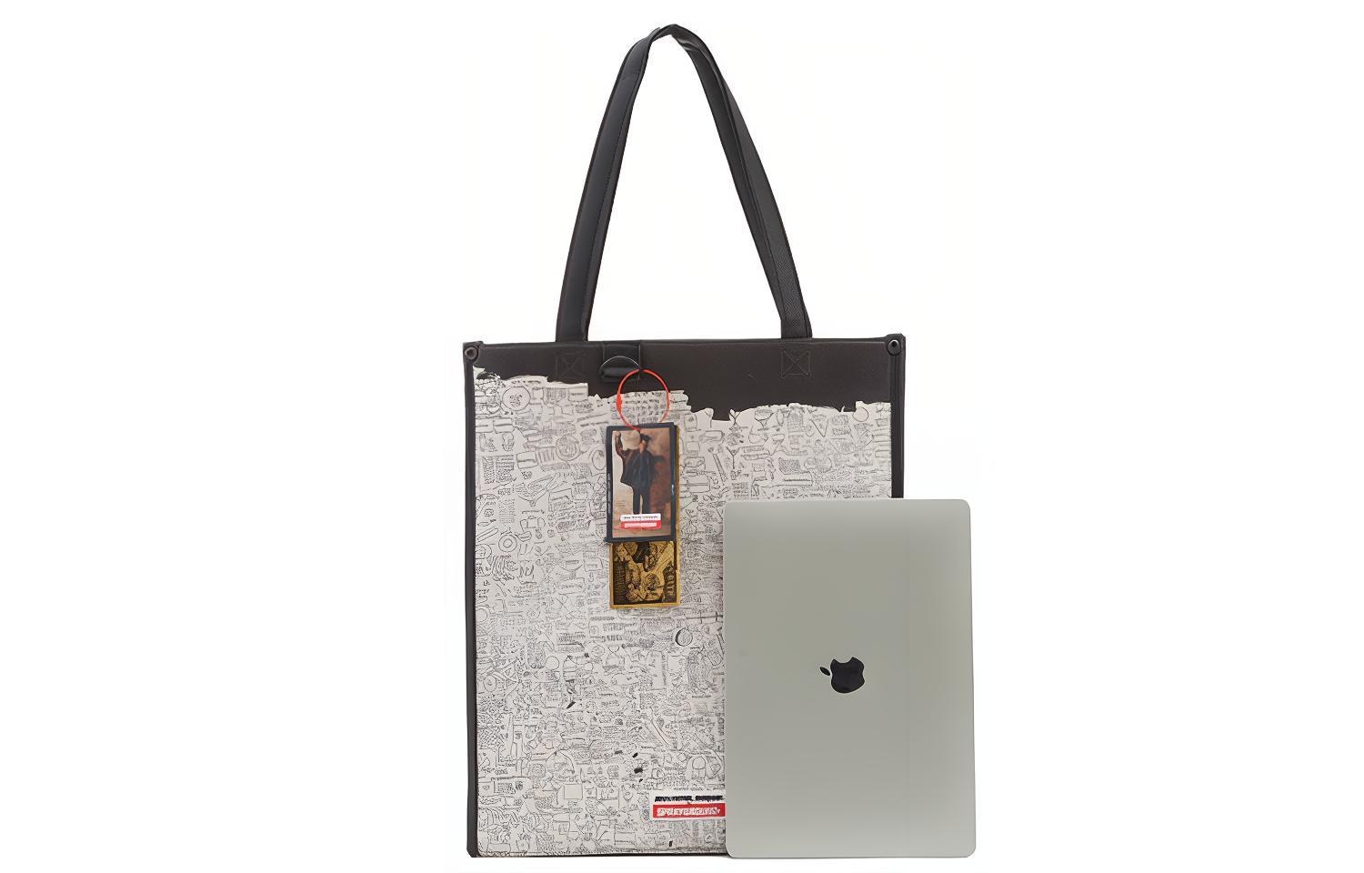 Сумка SPRAYGROUND TALL TOTE PVC (бежевый) — фото 5