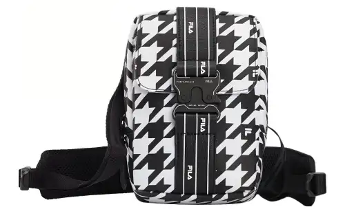 FILA Pu Crossbody Bag, Handbag Regular Unisex Black White