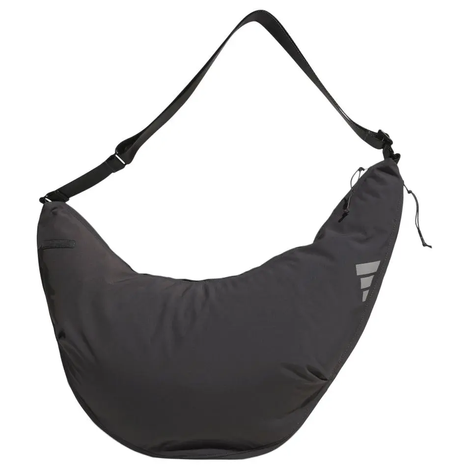 Adidas Recycled Polyamide Shoulder Bag, Crossbody Bag Regular Unisex Carbon Black