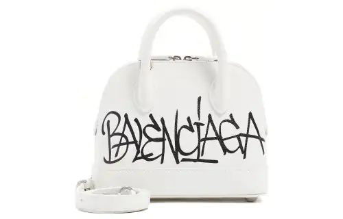 Balenciaga Cow Leather Zip Bag, Shoulder Bag Women's White