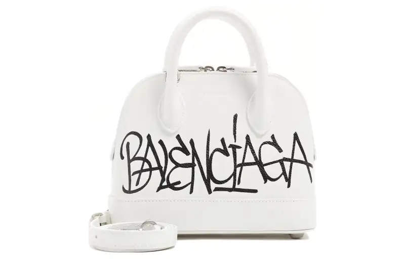 Balenciaga Cow Leather Zip Bag, Shoulder Bag Women's White