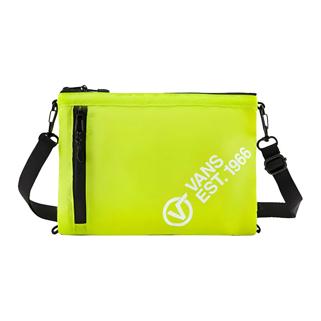 Vans Athleisure Polyester Crossbody Bag, Shoulder Bag Regular Unisex Neon Green