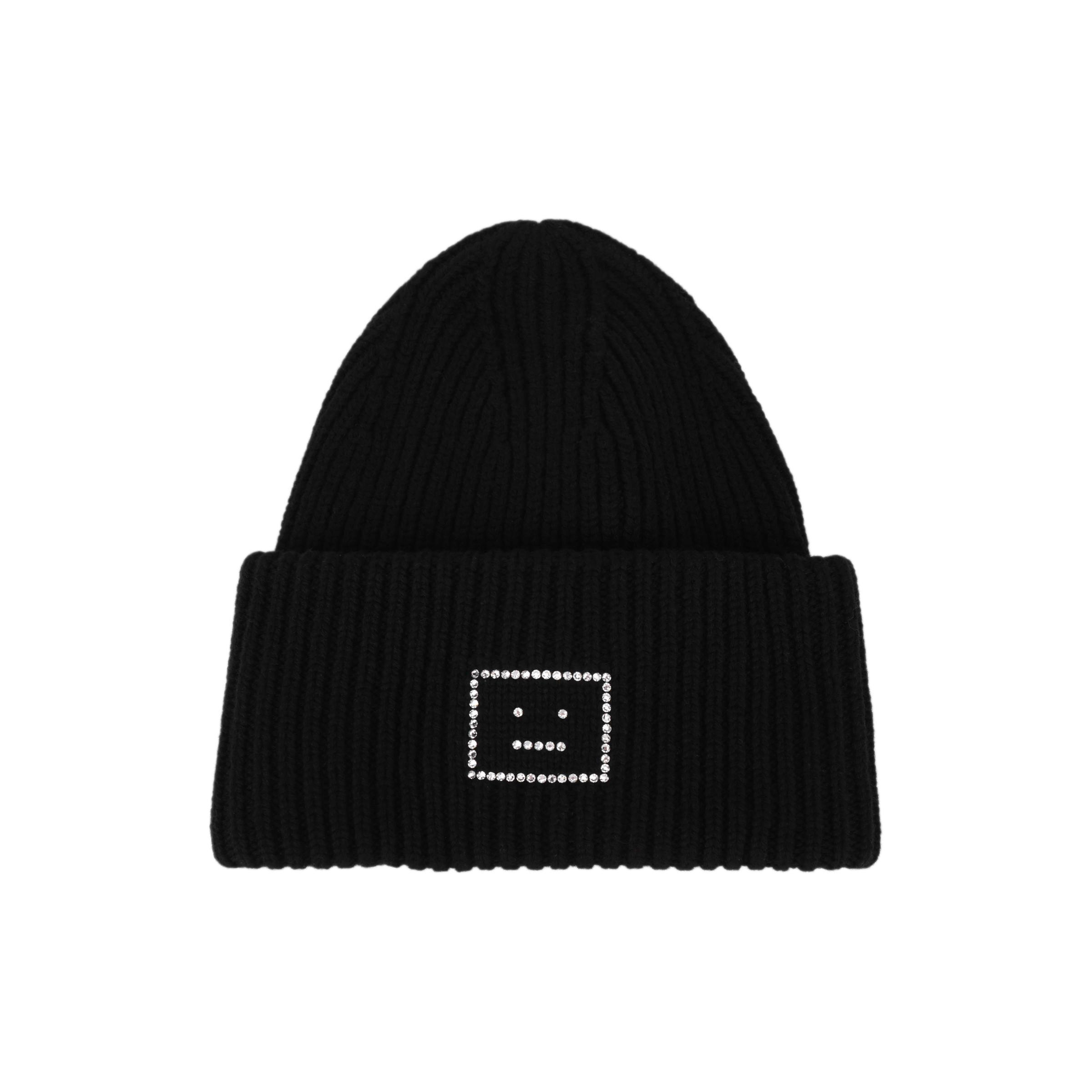 Мужская шапка Acne Studios FACE (черная)
