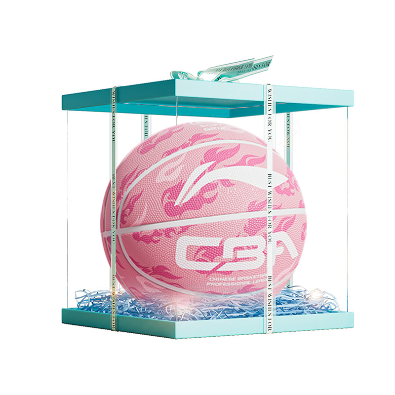 Li Ning CBA Collection Rubber Basketball Pink Size 7 Ball Training Unisex China Mainland Version