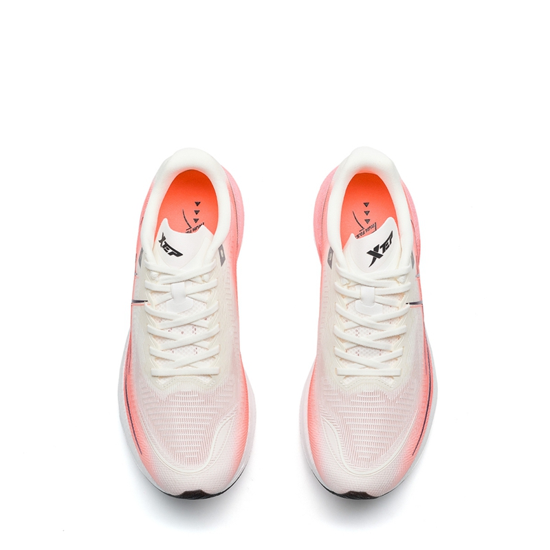XTEP Abrasion Resistant Slip Resistant Low top Marathon Running Shoes Men’s White Red