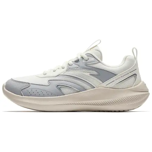 Anta Slip Resistant, Abrasion Resistant, Breathable Low top Casual Running Shoes Women's White Gray