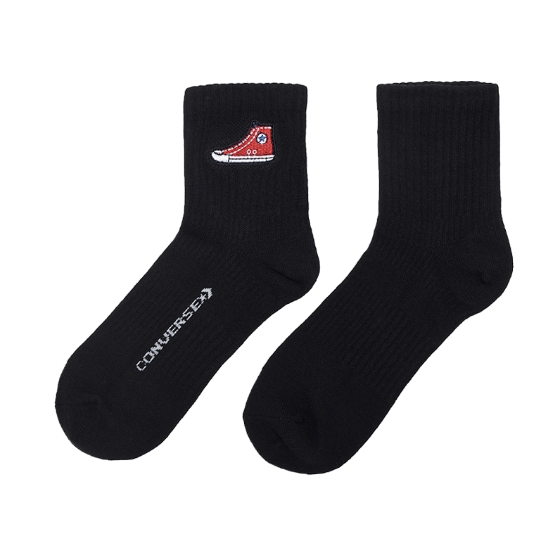 Converse Ambrodery Chuck Crew Socks Unisex 1 Set 2 Pack Black