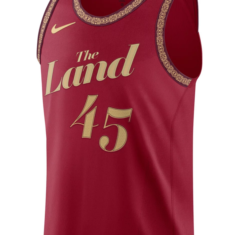 Nike Basketball Jersey Cleveland Cavaliers, Donovan Mitchell, City Edition Men’s Burgundy