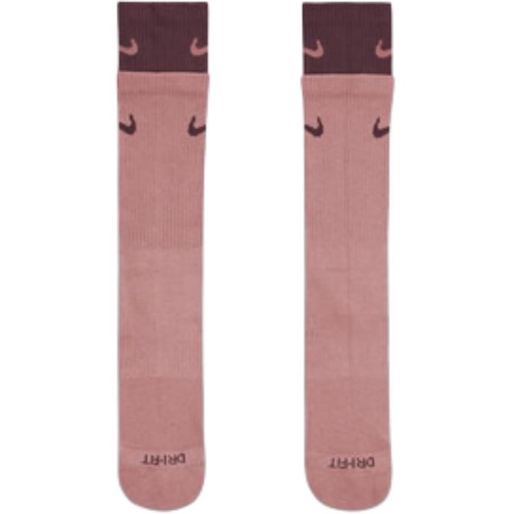 Nike Crew Socks Unisex 604 Stardust Red/Night Brown Red